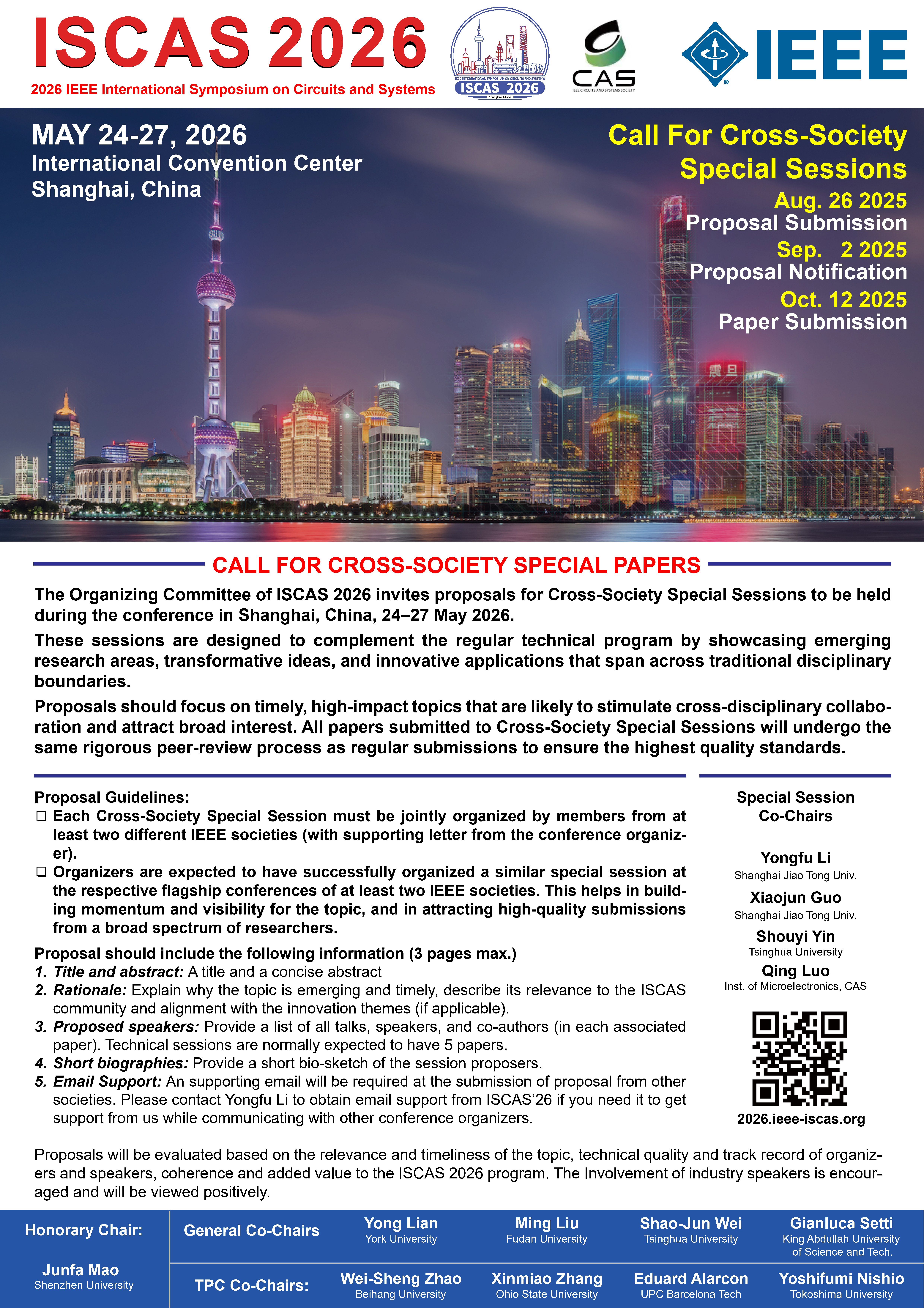 Call for Cross-Society Special Session